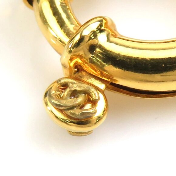 Auth CHANEL Vintage CC Logo Necklace Gold Metal - Picture 10 of 11